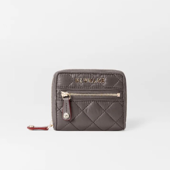 MZ WALLACE BUNDLE Crosby Small Wallet and satchel in Grey